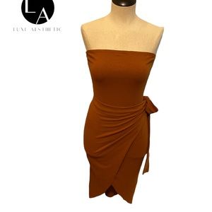 Brown Wrap Dress
